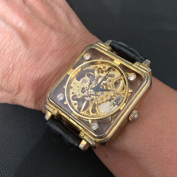 Vintage watch - P.I. Co. Skeleton Gold tone - Picture 3 of 8